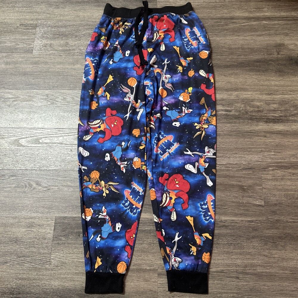 Vintage Space Jam Pants 1996 Size Medium Pajama Pant Lounge
